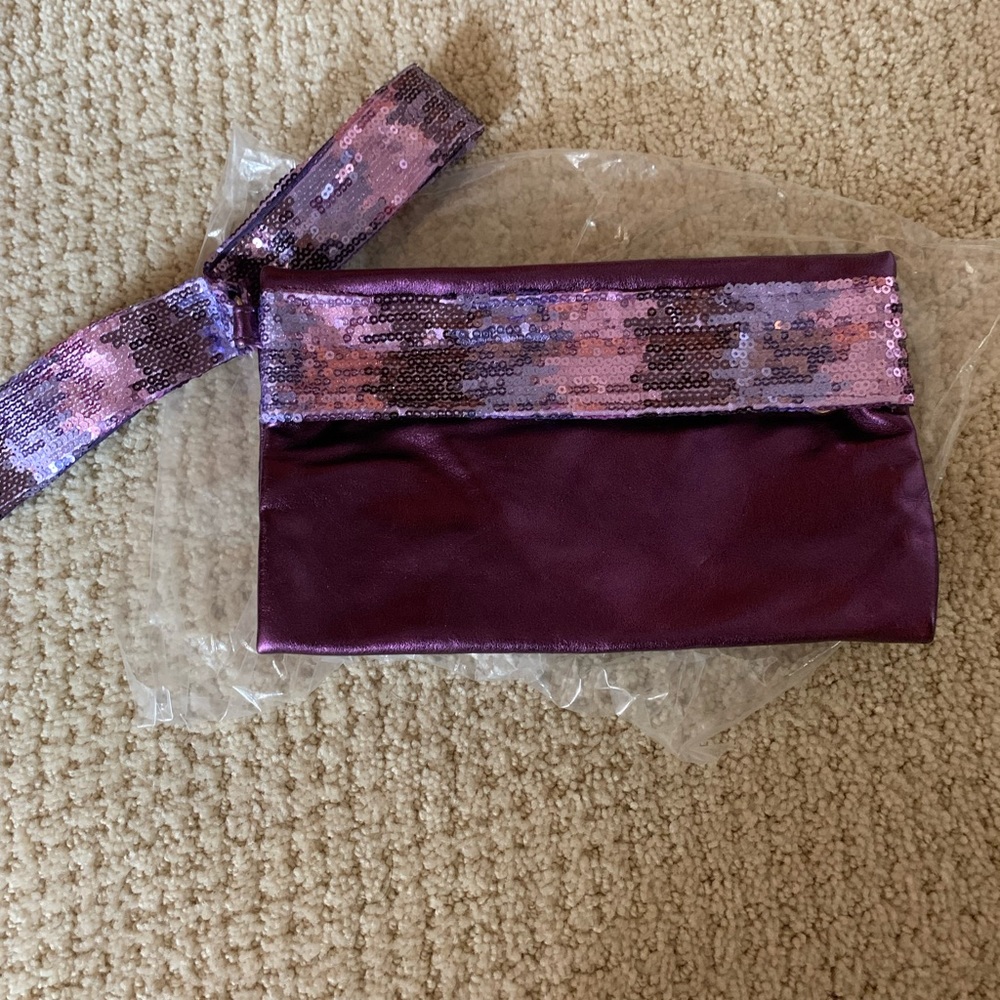 New Avon Purple Makeup Bag with Sequins